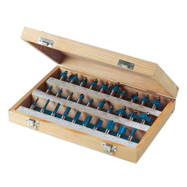 Silverline - 1/2-Zoll-Hartmetall-Fräser, 30-tlg. Satz 1/2 Zoll