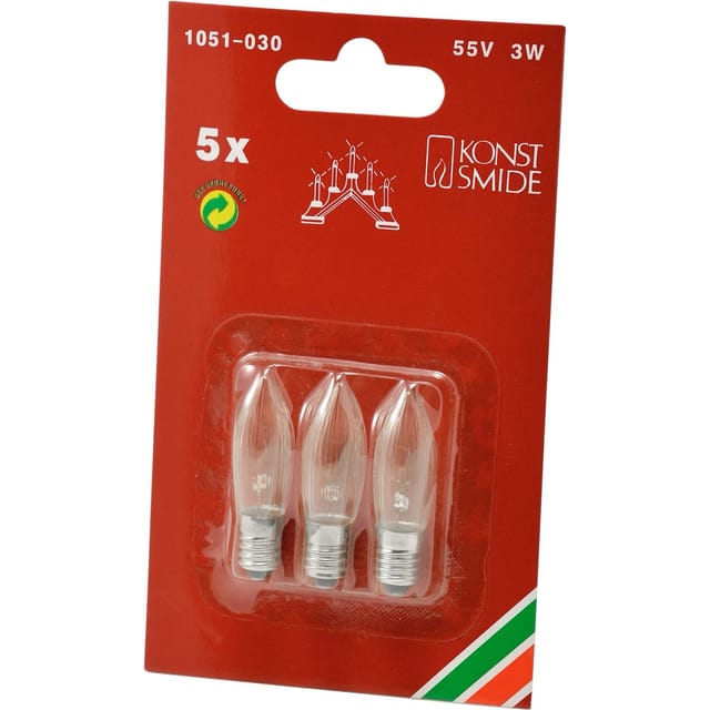 Konstsmide Ersatzbirne klar 55 V 3 W 3 Stück Lichterketten