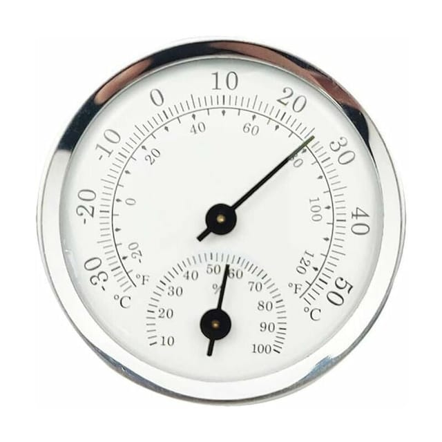 Hygrometer Thermometer Innentemperatur Feuchtigkeitssensor Monitor Detektor Messungen für Haus Garage Gewächshaus Weinkeller, Silber,