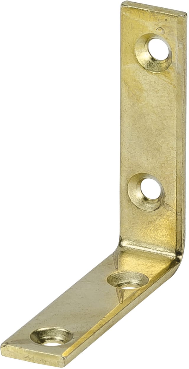 Vormann - Möbelwinkel 40x10 mm vermessingt Winkel Winkelverbinder Metallwinkel Stuhlwinkel