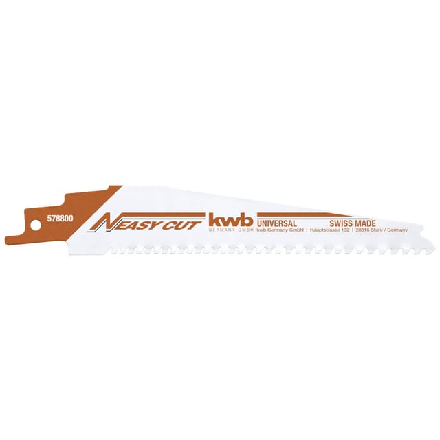 KWB - 578800 Säbelsägeblatt mit Easy-Cut Schaft, verwendbar für alle Bau-Materialien Sägeblatt-Länge 1