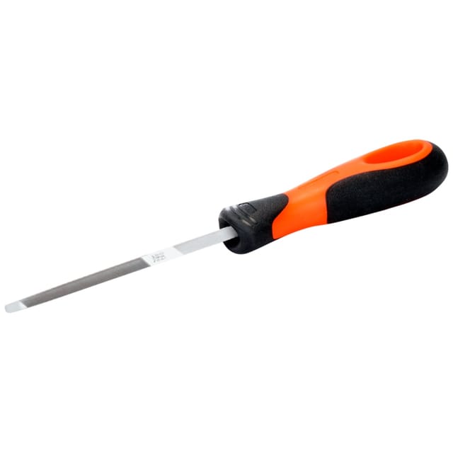Bahco Doppelendige ERGO-Sägefeile mit Zweikomponenten-Griff, Halbschlichthieb, 150 mm, Hieb 2