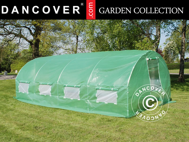 Dancover - Foliengewächshaus 3x8x2m, 24m², Grün