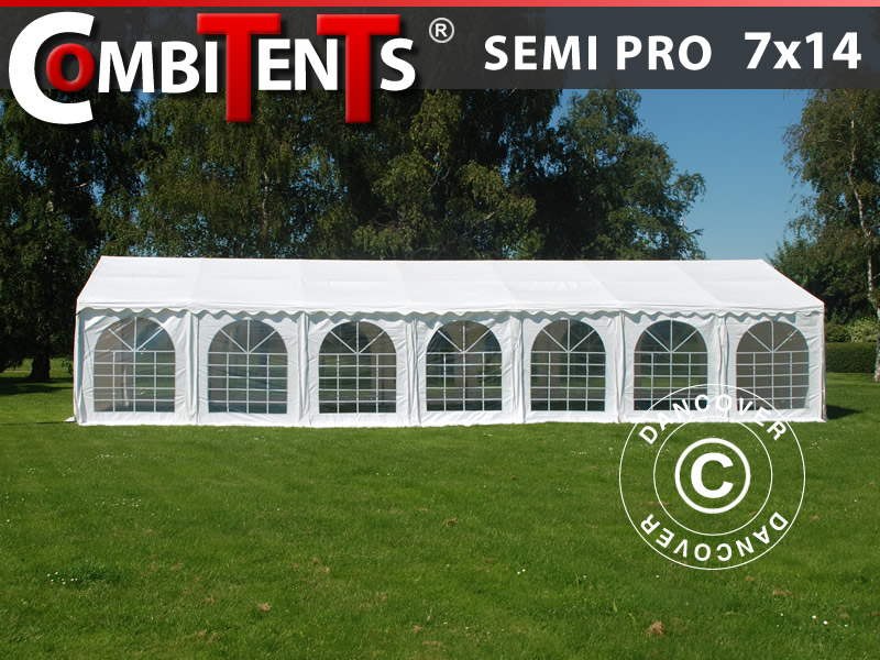 Partyzelt, Semi Pro Plus Combitents® 900 7x14m, 5-in-1, Weiß - Dancover
