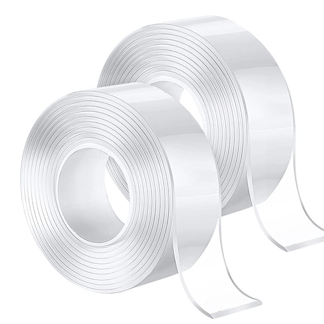 Osqi - 5M extra starkes doppelseitiges Klebeband, transparentes waschbares Nanoband, entfernbares spurloses doppelseitiges Gel
