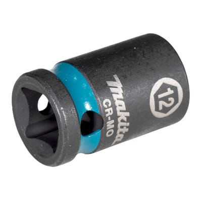 E-15936 Steckschlüssel 3/8" SW12 Impact Black kurz - Makita
