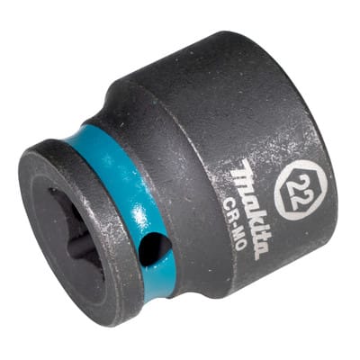 E-16031 Steckschlüssel 3/8" SW22 Impact Black kurz - Makita