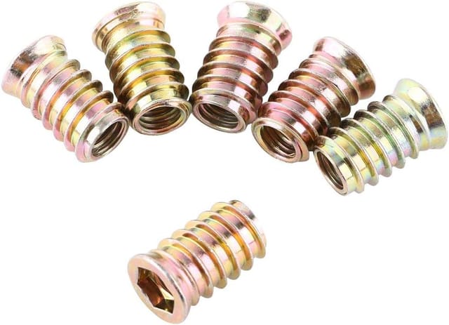 Shining House - Packung mit 20 Stück M10-Sechskantmuttern mit Gewinde, Einsteckmuttern-Sortiment (M10 x 25 mm)