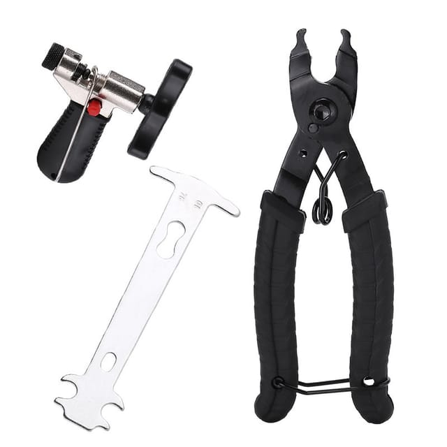 Shining House - Fahrradketten-Reparaturwerkzeug, Fahrrad-Gliederzange, Ketten-Drift-Werkzeug, Kettenprüfer, Fahrradketten-Werkzeug-Set für Ketten