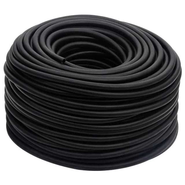 Hybrid-Luftschlauch Schwarz 0,6" 100 m Gummi und PVC vidaXL