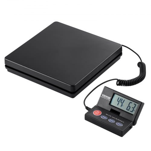 Mophorn - Vevor Plattformwaage 10g-50kg Paketwaage 2g Genauigkeit Digitalwaage Kg/lbs/lbs:oz/g Zählwaage 250x250x43mm Abs-gehäuse Tara-/hold-funktionen Ac/dc-netzteil Industriewaage Briefwaage Waage