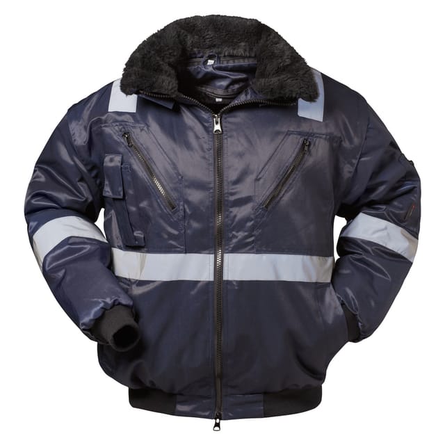 Gr .S (46/48) ROGNAN PILOTJACKE MIT REFLEXSTREIFEN blau ROGNAN PILOT JACKETW