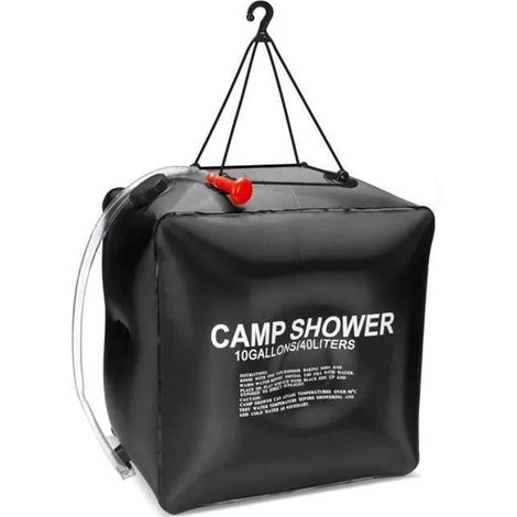 Solarduschtasche, 40l Solar-campingdusche, Tragbare, Faltbare Outdoor-duschtasche Mit Duschkopf-wassererhitzer