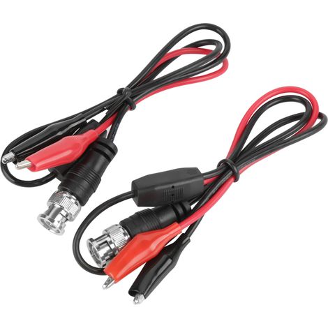 2 Stück Oszilloskop-tastkopfkabel, 0,5 M Bnc Q9 Stecker Mit Doppelter Krokodilklemme.
