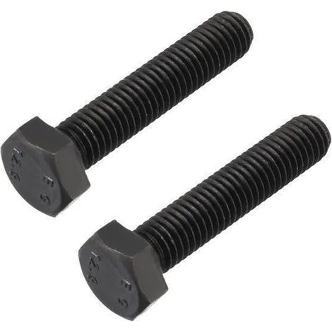 M8 X 40 Mm Linksgewinde-sechskantschrauben, Befestigungsbolzen, Kohlenstoffstahl, Schwarz, 2 Stück
