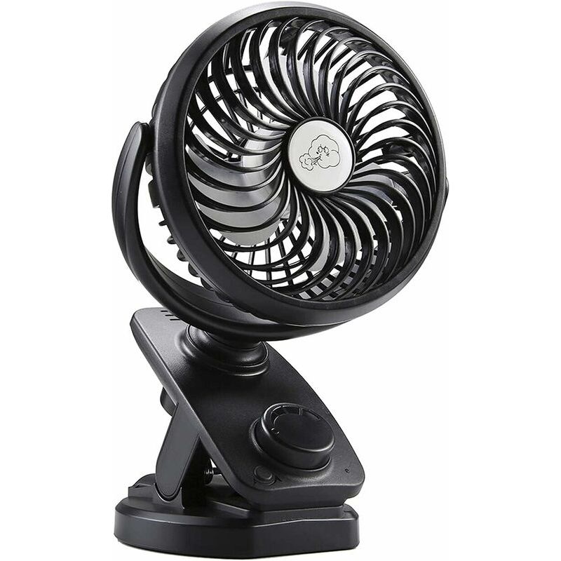 Akkubetriebener Ventilator, Usb-ventilator Mit 4000-mah-akku, Tragbarer Mini-ventilator Für Kinderwagen, Auto, Fitnessstudio, Büro, Outdoor-aktivitäten, Reisen Und Camping