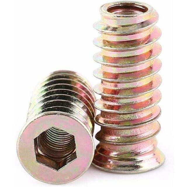 20 Stück M10 Sechskantmuttern Mit Gewinde Aus Zinklegierung, Sortiment An Einlegemuttern Aus Zinklegierung (m10 X 25 Mm), Von Debuns