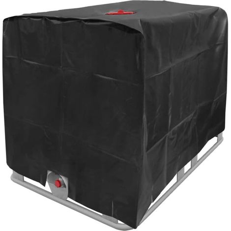 Plane Für 1000l Ibc-wassertank, Uv- Und Regenschutz, Größe 120x100x116 Cm, Schwarz.