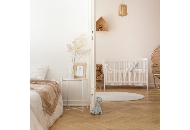 Relaxdays Türstopper Giraffe, Stoff & Sand, Türpuffer für Boden, innen, HBT: 35x15x25 cm, Deko Türsack Tier, weiß/beige