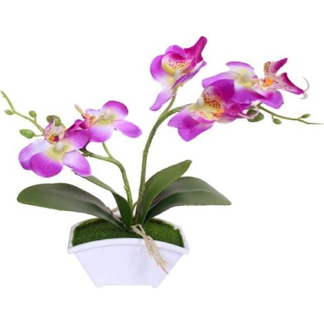 Künstlicher Bonsai, Künstliche Schmetterlingsorchidee, Bonsai, Künstliche Blume Mit Topf, Tischdekoration Für Zuhause