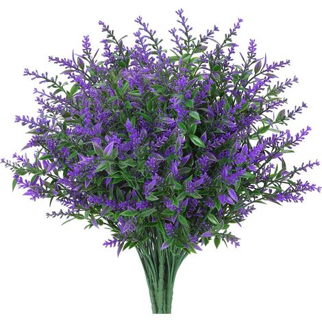 8 Künstliche Lavendelsträuße – Uv-beständig, Für Den Außenbereich/garten/veranda