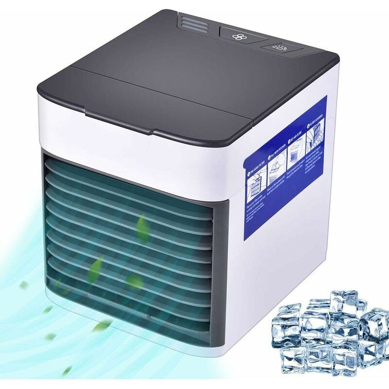 Tragbare Usb-klimaanlage, Usb-ventilator, 3-in-1-gerät Mit Einstellbarer Temperatur, Mini-klimaanlage, Luftkühler, Luftbefeuchter, Luftreiniger