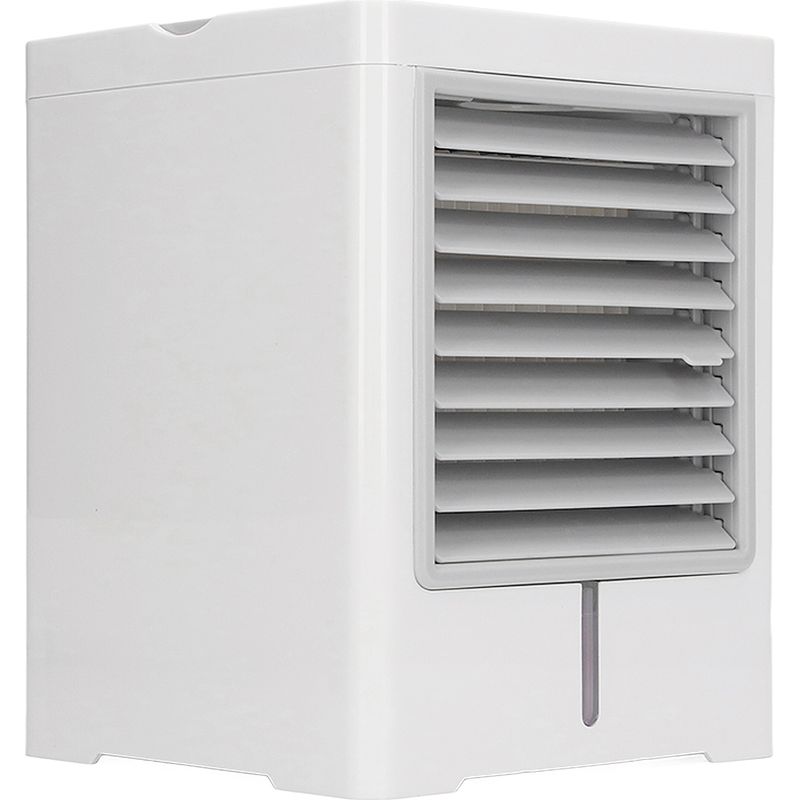 Verdunstungsluftkühler, Tragbare Klimaanlage, Luftbefeuchter, Usb-anschluss, Nebelventilator Fürs Büro, Weiß