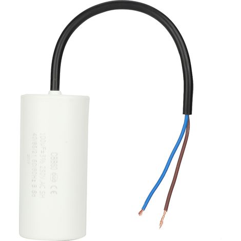 Betriebskondensator Cbb60 Mit Kabel, 250 V Ac 100 Μf 50/60 Hz Für Luftkompressormotor.