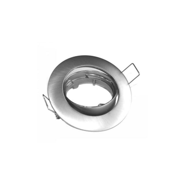 Silver Electronics - Runder Kippring nickel satin rod Lampenfassung GU10 Inklusive