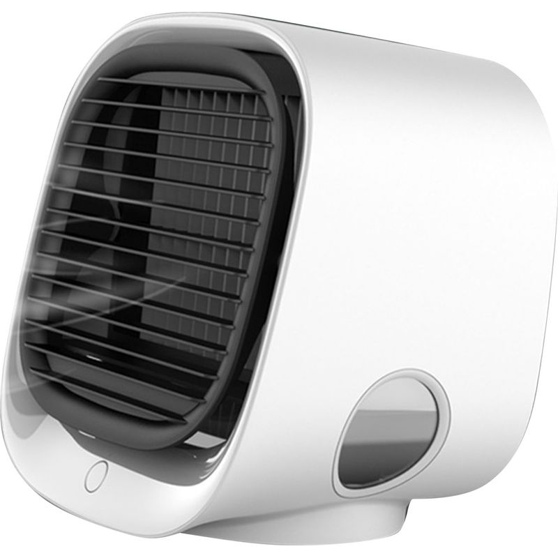 Tragbarer Mini-usb-ventilator Mit Wiederaufladbarem Sprühnebel, Tisch-kühlvernebler, Wassernebelventilator Für Zuhause Und Büro, Weiß