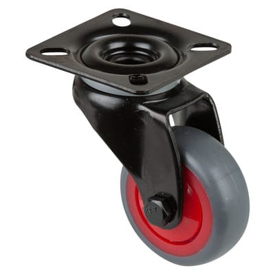 Bs Rollen Gmbh - Lenkrolle Rad-Ø 50 mm Tragfähigkeit 50 kg mit Anschraubplatte Kugellager Gummi grau