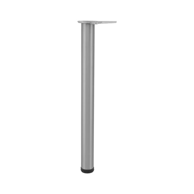 Vasalat - camar Tischfuß verstellbar 690-720mm rund ø 60mm, Metall Tischbein höhenverstellbar, Edelstahl gebürstet