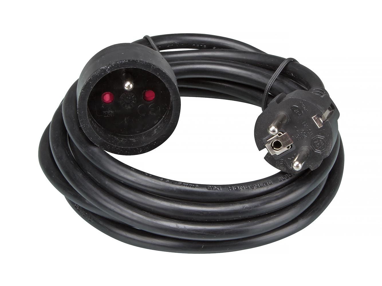 Perel - Verlängerungskabel - 3 M - Schwarz - 3g1.5 - Stecker-typ E (französisches System)