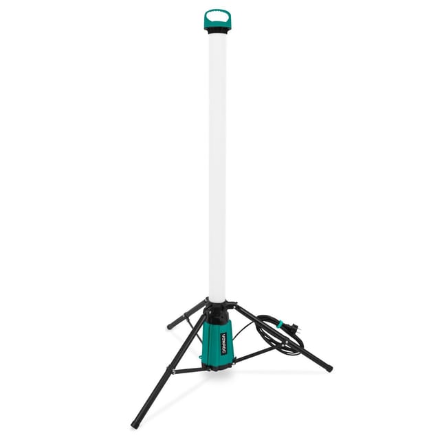 Vonroc - pro Arbeitsleuchte 360° - led - 76W – Flutlicht - mit Stativ – sehr leistungsstark: 11.500 Lumen - Höhe: 151 cm – 5 m Kabel