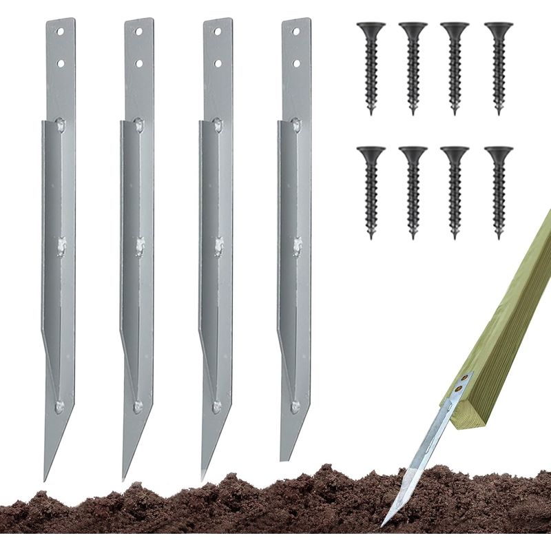 Set Mit 4 Bodenankern Für Schaukelgerüste - Gartenschaukel