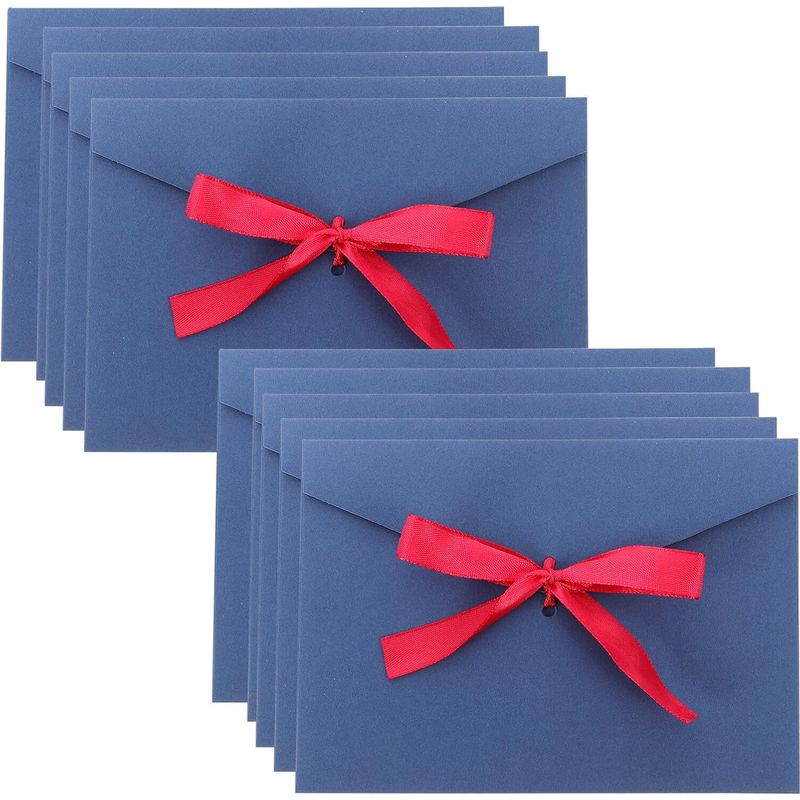 10 Stück Perlmuttfarbene Briefumschläge, Blaues Briefpapier, Kleine Beutel