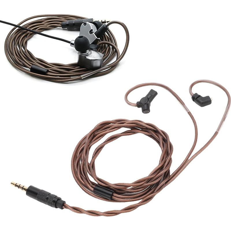 Iem-kabel Mit Abnehmbarem Mikrofon – 0–78 Mm 2-pin Ofc-kopfhörerkabel