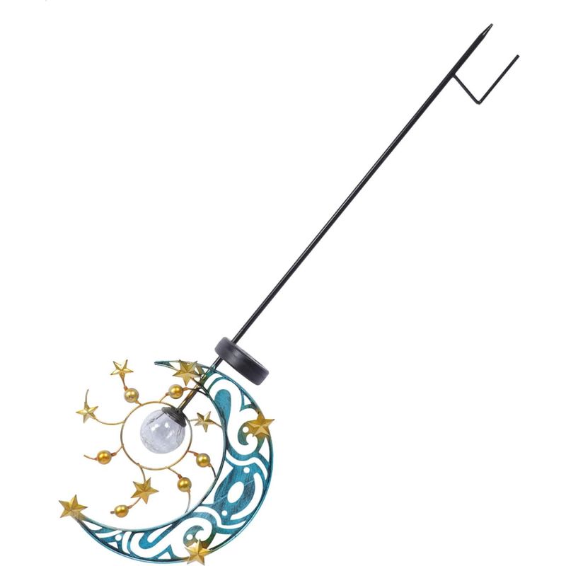 Solar-gartenleuchte Für Den Außenbereich – Mond- Und Stern-dekorationsornament