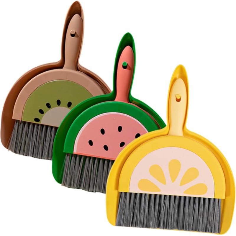 3-teiliges Reinigungsset Mit Mini-besen Und Kehrschaufeln