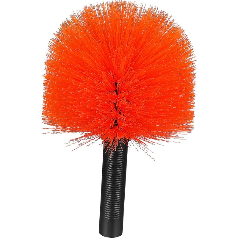 Kompakter Handstaubwedel Mit Orangefarbenem Spinnennetzkopf