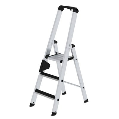 Günzburger Steigtechnik - Stufen-Stehleiter einseitig begehbar mit clip-step 3 Stufen - 041503