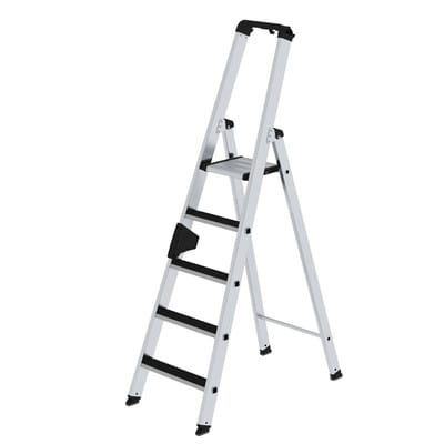 Günzburger Steigtechnik - Stufen-Stehleiter einseitig begehbar mit clip-step 5 Stufen - 041505