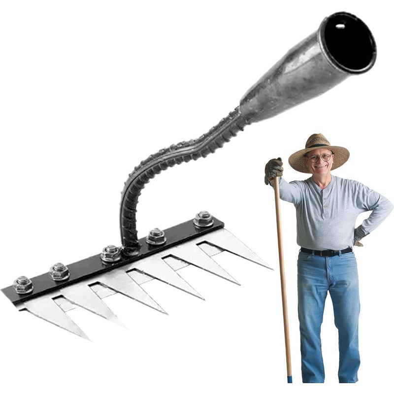 Gartenrechen - Abnehmbarer Rechen - Unkrautentferner - Gartenrechen - Gabel