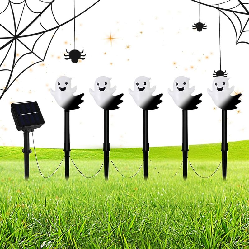 Halloween-dekoration – Set Mit 5 Solarbetriebenen Flaschendeckeln – Dekoration