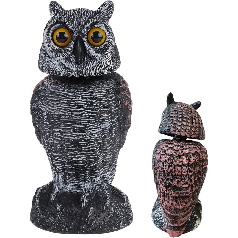 Eulen-vogelscheuchen Zum Verscheuchen Von Vögeln – Eulenattrappe Aus Kunstharz