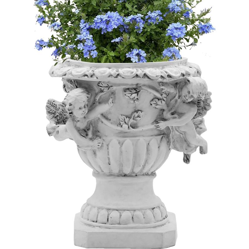 Blumentopf – Vintage-stil (europäischer Stil) – Aus Kunstharz – Mit Abflussloch