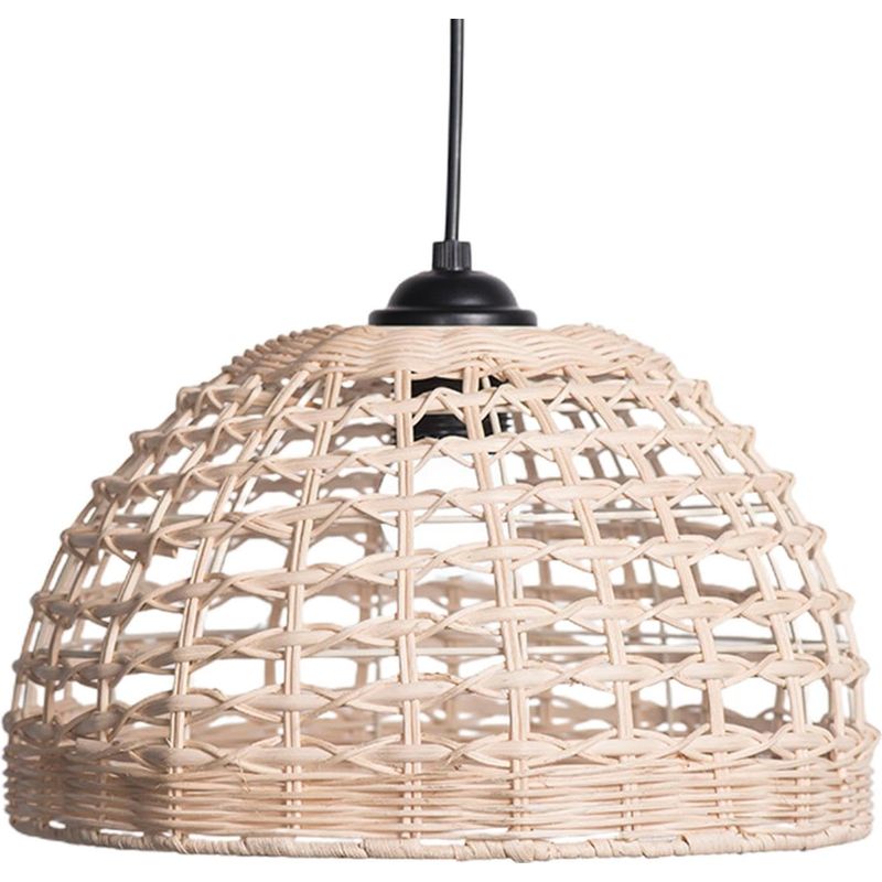 Rattan-pendellampenschirm – Lampenschirmabdeckung