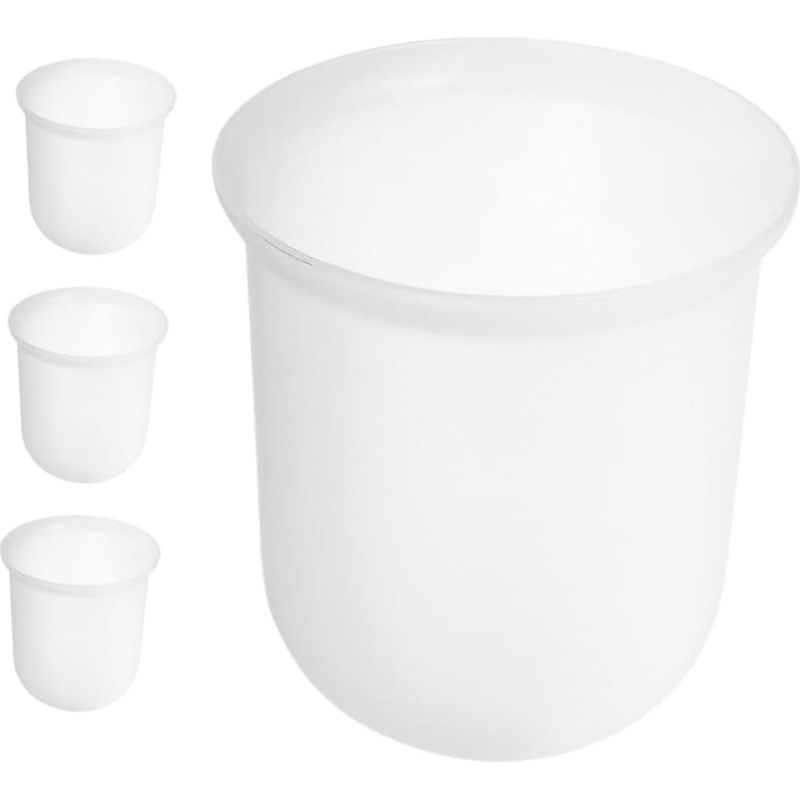 Set Mit 4 Runden Toilettenbürstenhaltern 100x115 Mm Aus Halbkunststoff