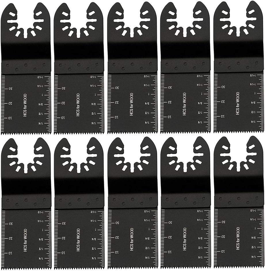 10 Stück 34 Mm Multifunktions-werkzeugklingen, Oszillierende Klinge Aus Kohlenstoffstahl, Mehrzweck-heimwerkerwerkzeuge Zum Sägen, Schneiden, Schaben, Formen, Polieren Und Entfernen Von Fugenmörtel (1