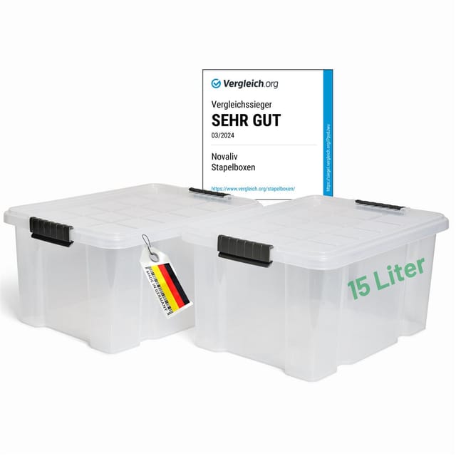 2x Novaliv Aufbewahrungsbox 2x Aufbewahrungsbox, 2x Deckel